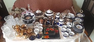 Nahar dəsti, rəng - Qızılı, Farfor