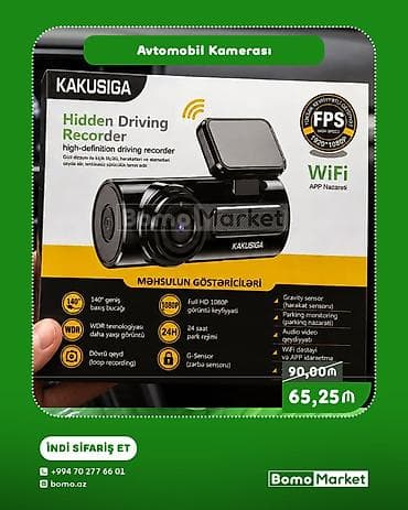 video reqistator: KAKUSIGA avtomobil kamerası – gizli dizaynlı, yüksək keyfiyyətli HD — 1