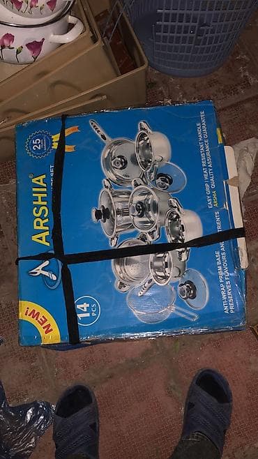 nabor hacar: Qazan, rəng - Gümüşü, Paslanmayan polad — 1