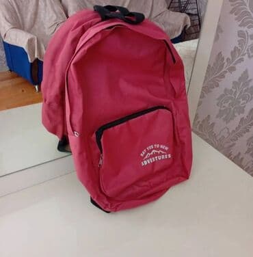 Nərdlər: Məhsul: Qırmızı rəngli gündəlik/seyahət bel çantası - Üz hissədə — 1