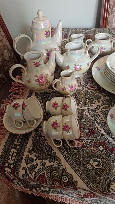 Çay dəsti, rəng - Ağ, Farfor