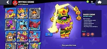 random hesab: 25414 kupalı 81 karakterli 100+ kostümlü 3 1 dəfə brawl pass alınıb — 4