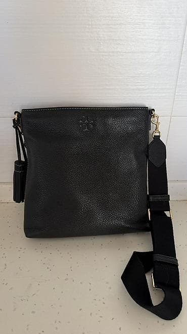 Aksesuarlar və tüninq: Qara çiyin/çapraz asma çantası Tory Burch - Material: xırda teksturalı — 1