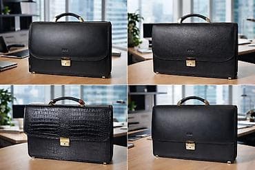 Modemlər və şəbəkə avadanlıqları: Kişilər üçün klassik ofis portfeli – yeni kolleksiya - Rəng: qara - — 2