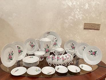 antik service: Çay dəsti, rəng - Qızılı, Farfor, 6 nəfərlik — 5