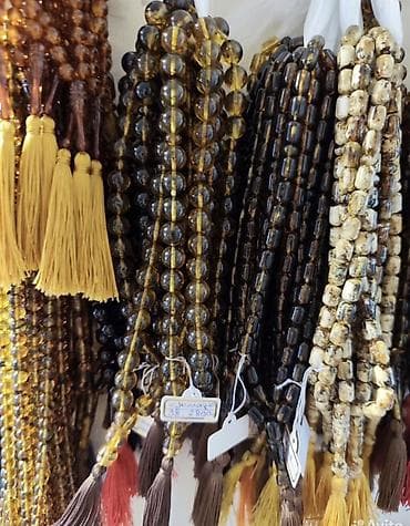 hafize sultan macunu: Təsbeh dəsti – iri ölçülü krem rəngli muncuqlarla - Material: Təbii — 8