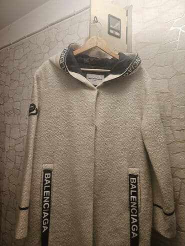 papaqlı qadın tolstovkası: Plaş, Balenciaga, M, rəng - Bej — 2