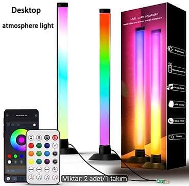 qapi plastik: RGB Masa Atmosfer İşığı – 2 ədəd/1 dəst Xüsusiyyətlər: - Çoxrəngli — 1