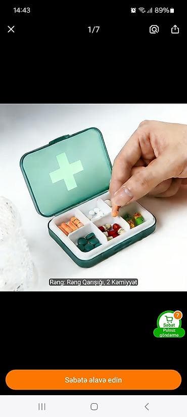 2 ci el konteyner: Daşına bilən dərman qutusu ALana ENDİRİM olunacaq!!!!!!!! - Kompakt — 2