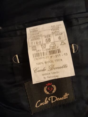 Рубашки: Carlo Donetti kişi kostyumu - Rəng: tünd (qara-tünd göy arası) - — 2