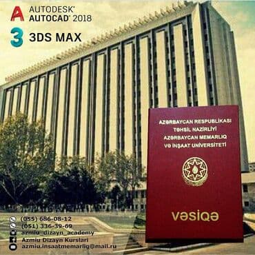 Kompüter kursları: Kompüter kursu: AutoCAD, ArchiCad, Qrup, Fərdi, Onlayn, məsafəli
