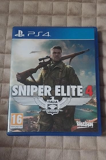 sniper: Sniper Elite 4 (PS4) disk ela veziyyetdedir cizigi yoxdur, qutusu ela — 1
