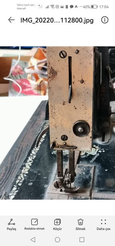 Kolleksiya qaşıqları: "Zinger" Almaniya istehsalı olan qədim tikiş maşını. Yaşı 100 ildən — 8