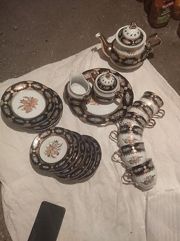 iwlenmiw qaz peci: Çay dəsti, rəng - Ağ, Farfor — 5