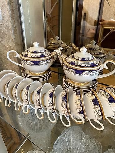 Çay dəsti, rəng - Ağ, Farfor