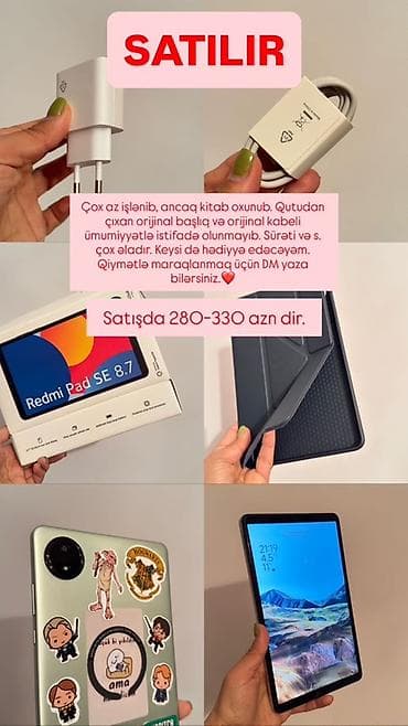 Yeni Xiaomi Redmi Pad SE, 8", 128 GB, Pulsuz çatdırılma, Ödənişli çatdırılma, Rayonlara çatdırılma