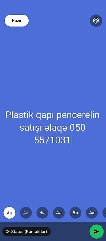 Plastik qapı və pəncərə satışı və quraşdırılması - PVC (plastik)