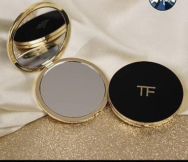Другие комплектующие: TF loqolu daşına bilən güzgü - Dairəvi, qızılı çərçivəli kompakt — 3