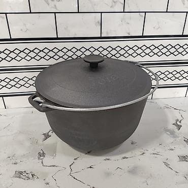 esger tort sekilleri: Yeni, Aş qazanı, rəng - Qara, Çuqun, 28 sm — 3