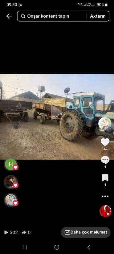 Yağlar və avtokimyəvi maddələr: Aqro qoşqular – 2 ədəd Təsvir: - Traktor üçün iki oxlu aqro qoşqular — 2