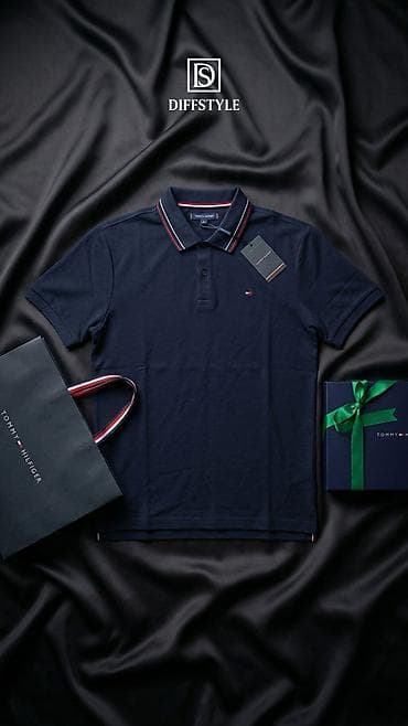 pol palto: Tommy Hilfiger kişi polo köynəkləri - Klassik 3 düyməli polo yaxa - — 1