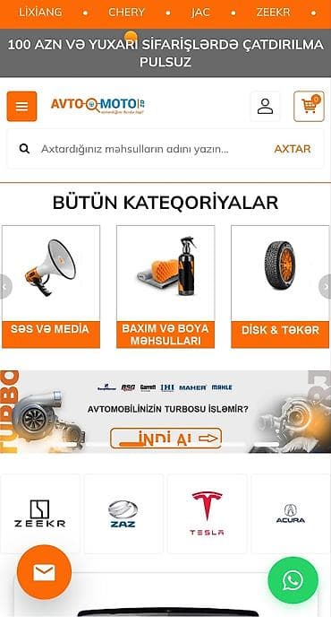 Автоуслуги: Hazır biznes satılır avtomoto.az-Avtomobil aksesuarları və ehtiyat — 1