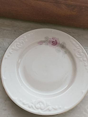 guller benovse: Boşqablar, rəng - Ağ, Farfor, SSRİ — 1