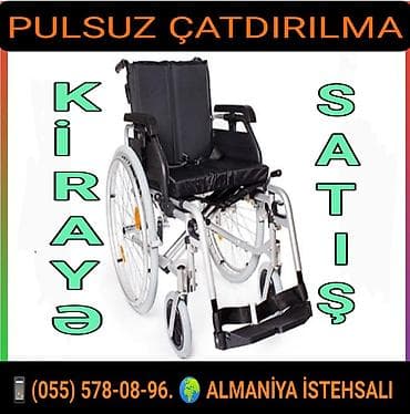 Manual əlil arabası – Almaniya istehsalı Xüsusiyyətlər: - Yüngül və