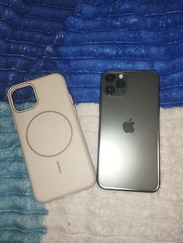 apple mac: IPhone 11 Pro, 256 GB, Alpine Green, Simsiz şarj, Face ID, Sənədlərlə — 1