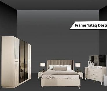 Frame Yataq Dəsti - Komplekt: ikinəfərlik çarpayı, 2 ədəd tumbə lalafo.az -da Frame Yataq Dəsti - Komplekt: ikinəfərlik çarpayı, 2 ədəd tumbə