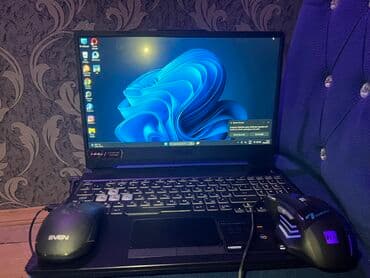 processor core i7: ASUS oyun noutbuku + oyun siçanı - Model: ASUS (ekranda və korpusda — 5