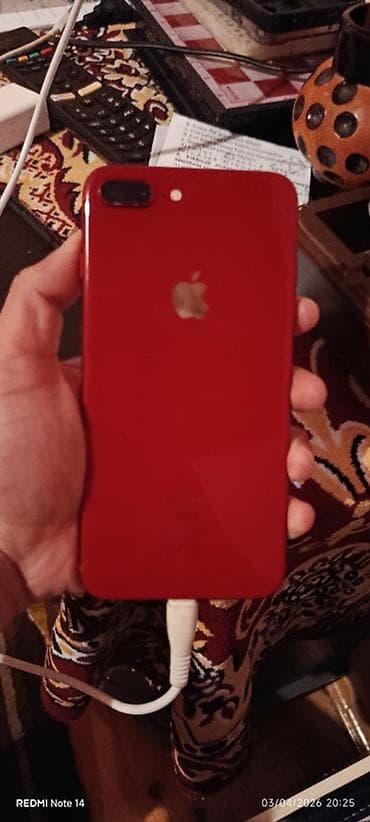 yeni iphone 6s plus: IPhone 8 Plus, Qırmızı, Barmaq izi — 5