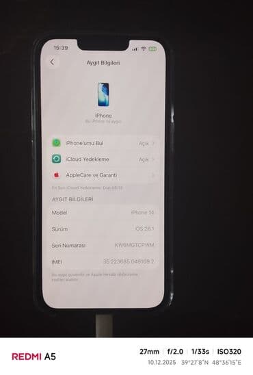 paltar tikən maşin: IPhone 14, Mavi, Face ID — 3