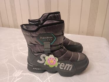 Uşaq qış çəkmələri - Rəng: boz/qartal tonlarında, yan hissədə iri — 3