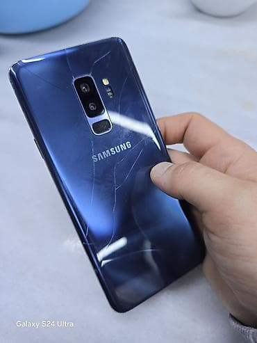 Kompüter, noutbuk və planşetlər: Samsung Galaxy S9 Plus, 64 GB, rəng - Mavi, Qırıq — 2