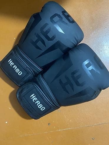 İdman və istirahət: HERBO boks əlcəkləri – qara rəng, mat dizayn - Növ: boks/ kickboks/ — 1
