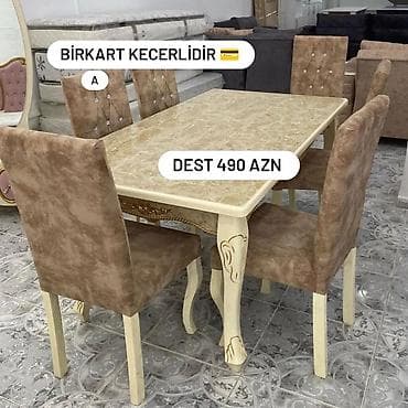 nerj stol: Dördbucaq masa, Qonaq otağı üçün, 6 nəfər, Açılmayan, Türkiyə, Zəmanətsiz — 1