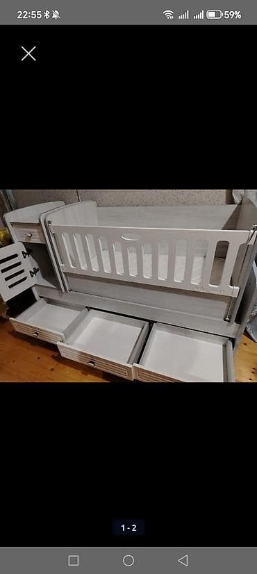 Beşiklər: Oğlan və qız üçün, Dördbucaq, Beşik, Dəstsiz, Matras ilə, Yellənmə mexanizmsiz — 2