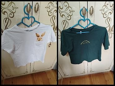 - Məhsul: Qadın t-shirtləri (2 ədəd, qısaqol, cropped model) -