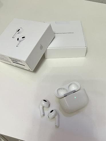 Наушники: Б/у Беспроводные (Bluetooth) Наушники, Apple, цвет - Белый — 2