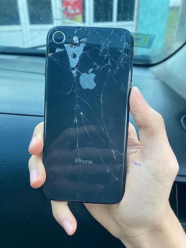 телефон флай металлический корпус: IPhone 8, 64 ГБ, Черный, Битый — 1