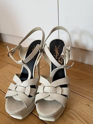 ysl tufli: Saint Laurent Paris qadın platforma sandal - Model: Tribute (YSL — 1