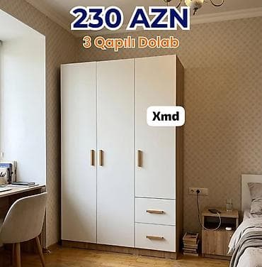 3 qapılı paltar dolabı – 230 AZN - Minimalist dizayn: ağ ön panellər lalafo.az -da 3 qapılı paltar dolabı – 230 AZN - Minimalist dizayn: ağ ön panellər
