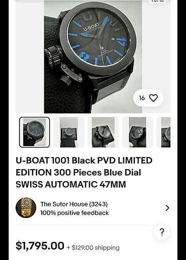 kəmərlər: Qol saatı, U-Boat, rəng - Gümüşü — 2