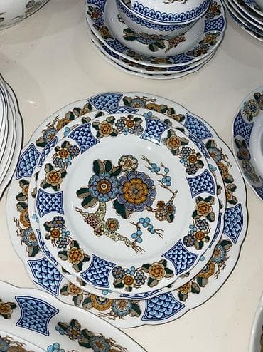 semicka yağı: Nahar dəsti, rəng - Ağ, Farfor, Almaniya — 5