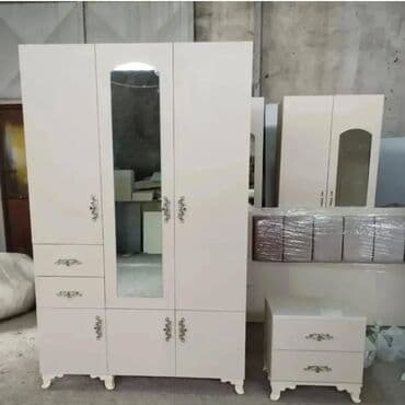 ucuz şkaf: Açılan, 3 qapılı Düz dolab, Qarderob, paltar dolabı — 3