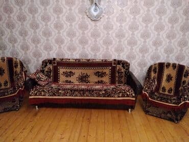 stul satışı: Qonaq otağı üçün, İşlənmiş, Kvadrat masa, 6 stul — 1