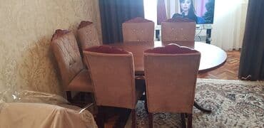 yuxuda taxt carpayi gormek: Qonaq otağı üçün, Yeni, 6 stul — 1