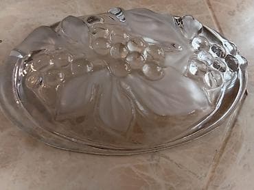 Şüşə meyvə qabı – oval forma - Material: qalın, şəffaf şüşə - Dizayn — 4