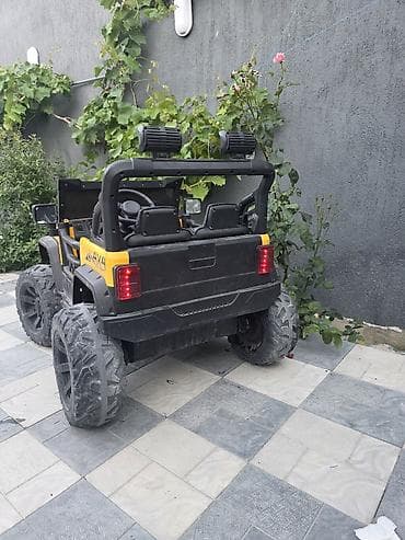sari batinka: Uşaq üçün elektrikli off-road maşın - Korpus: sarı-qara rəngli, SUV — 3